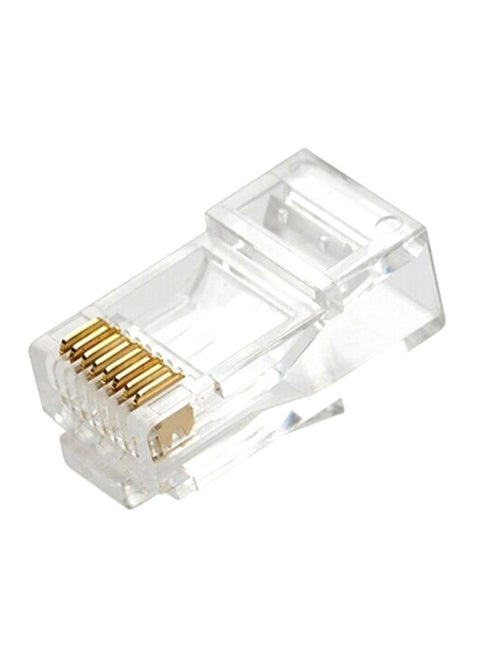 مجموعه من 100 قطعه موصلات وحدات RJ45 CAT6