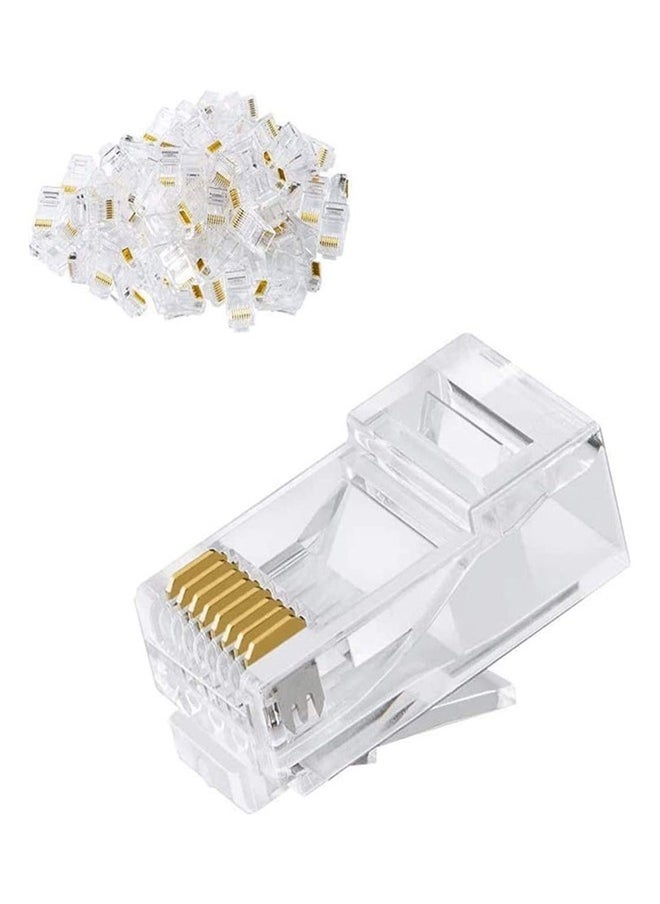 مجموعه من 100 قطعه موصلات وحدات RJ45 CAT6
