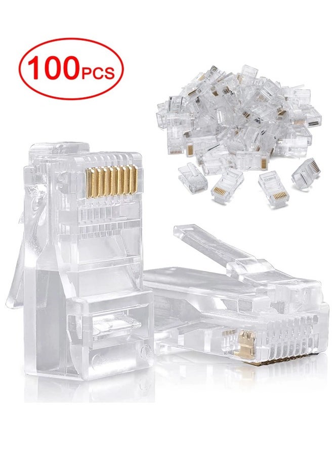 مجموعه من 100 قطعه موصلات وحدات RJ45 CAT6