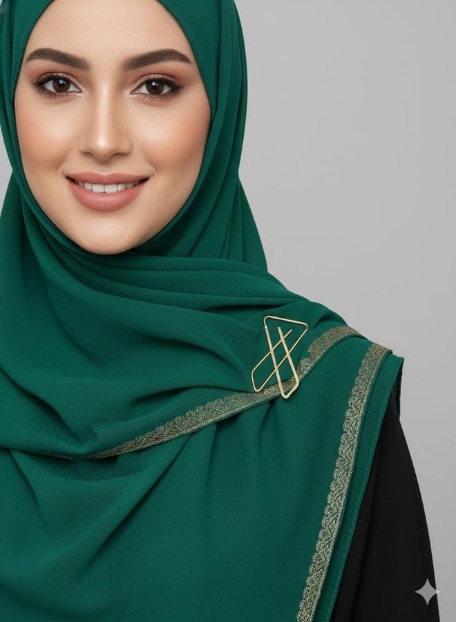 Agnirva Safety Saree Pin Brooch Set for Women & Girls | Heavy-Duty Sari, Sadi, & Dupatta Pins | Fashion Hijab Broach Accessories | Protect Fabric & Prevent Folds Golden Finish (Pack of 6) - Image 5