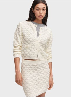 Knitted Button Detail Cardigan