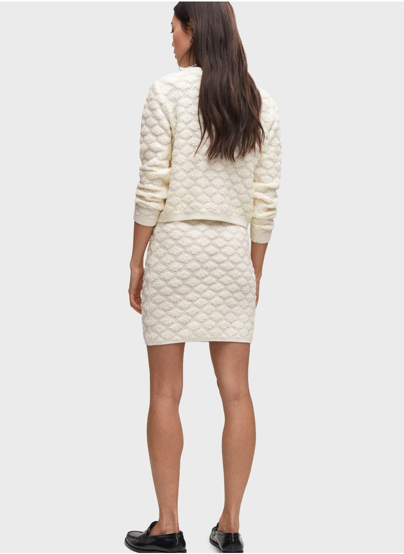 MANGO - Knitted Button Detail Cardigan - Image 1
