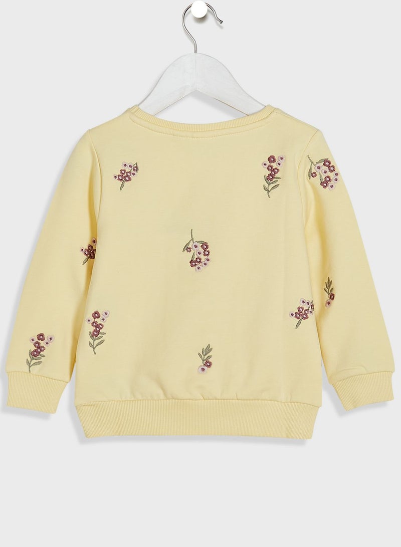 NAME IT Kids Embroidered Floral Sweatshirt - Image 2
