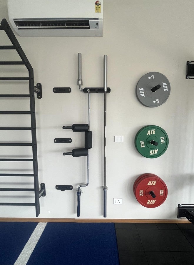 Sthenos Gym Weight Plate Wall Holder Rack (Pack of 1) - Heavy-Duty Steel Wall Mount for Olympic Weight Plates, Home Gym Organizer, Space Saving Fitness Storage Rack - Image 3