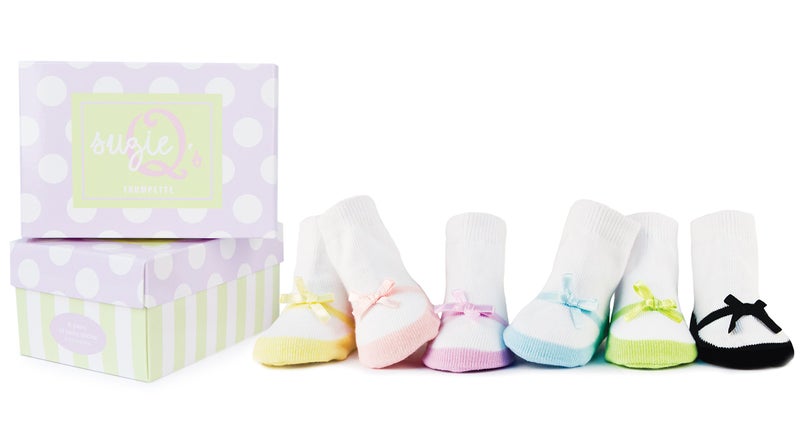 Trumpette Suzie Q 6 Pair Socks, Assorted, 0-12 Months - Image 1