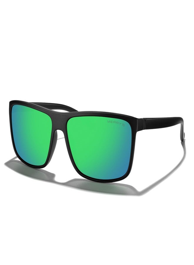 MERRY'S Rectangular Polarized Sports Sunglasses for Men Women Cycling Driving Fishing UV400 Protection S8225 - Image 1