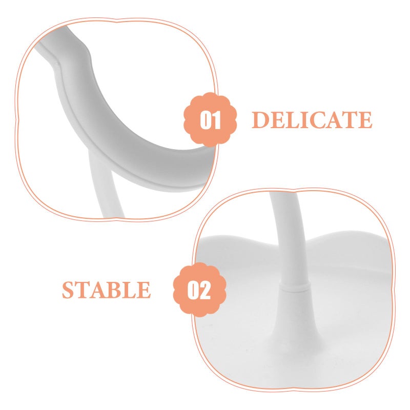 White Flower Shape Vanity Mirror Small Table Makeup Mirror for Dorm Room Bedroom - Image 3