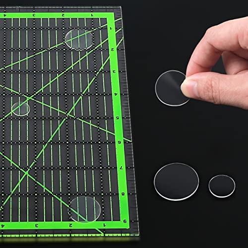 Maylanny Ruler Grips, Transparent Strong Adhesive Non-Slip Grips for Quilting Rulers, Quilt Templates, 34 PCS Total -10 Large & 24 Small (Clear, 34 PCS) - Image 1