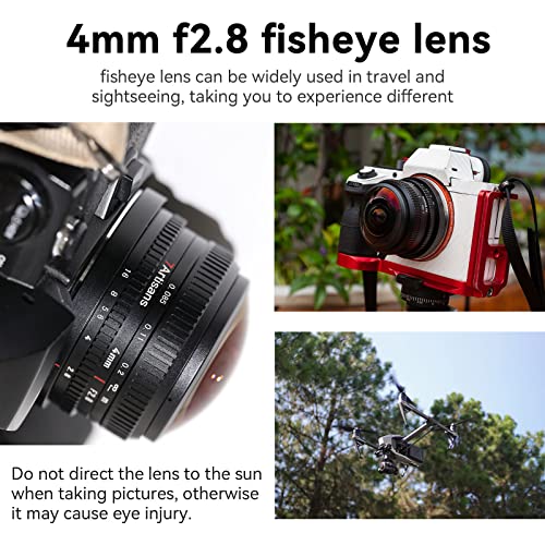 7Artisans 4mm F2.8 Fisheye Ultra Wide Angle Lens Manual Focus Prime Lens Compatible for Sony E Mount Mirrorless Camera A6300 A6400 A6500 NEX-3 NEX-3N NEX-5T NEX-5R A7 A7II A7RIII - Image 4