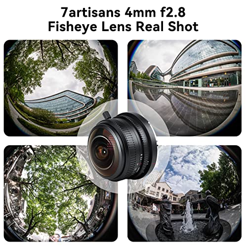 7Artisans 4mm F2.8 Fisheye Ultra Wide Angle Lens Manual Focus Prime Lens Compatible for Sony E Mount Mirrorless Camera A6300 A6400 A6500 NEX-3 NEX-3N NEX-5T NEX-5R A7 A7II A7RIII - Image 2