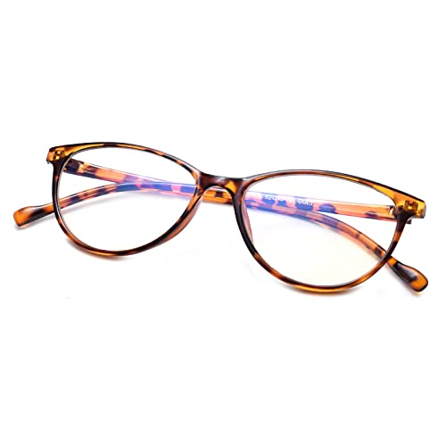 Peter Jones Small Demi Brown Cateye Blue Light Blocking Computer Glasses for Kids/Girls/Women (AG2476DA) - Image 1