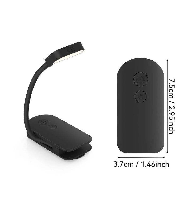 مصباح طاولة LED حديث قابل للشحن عبر USB، ضوء قراءة قابل للتثبيت، قابل للتعديل بثلاثة ألوان، تصميم مشبك مرن، أسود، مساعد تعلم لغرفة النوم والمكتب والمطبخ وغرفة المعيشة - Image 3