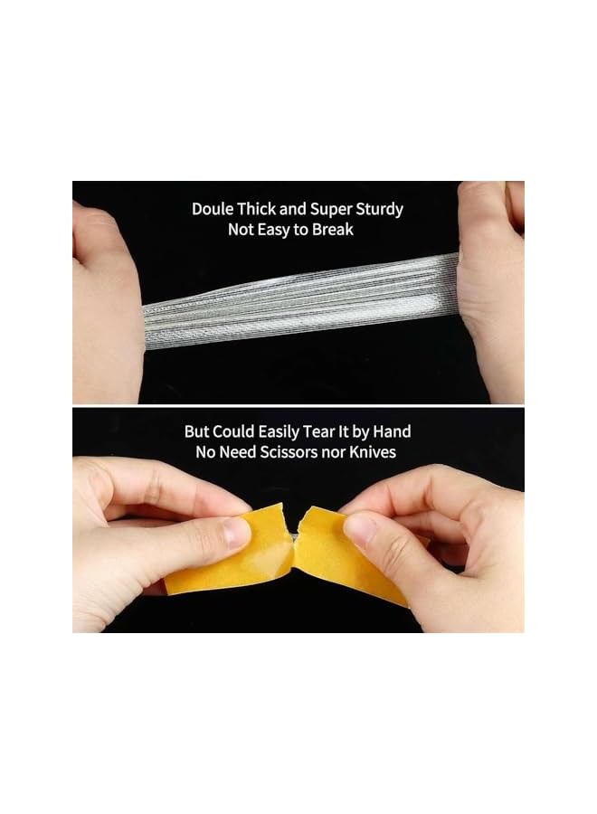 PROMASS Double Sided Tape Heavy Duty, Universal High Tack Strong Wall Adhesive with Fiberglass Mesh, Super Sticky Resistente Clear Tape, Easy Use Mounting Tape, for Rug Fixed, DIY Crafts, Poster (2" x 66FT)  - Image 2
