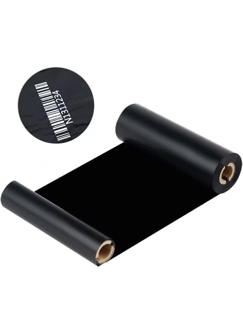 Rubik Thermal Transfer Resin Ribbon 110mm*90M, E130F Reinforced Full Resin Coated Roll for PET/PE/PVC/Metallic Labels Compatible with Zebra, Gprinter, TSC, GoDex Printers (Black)  - Image 3
