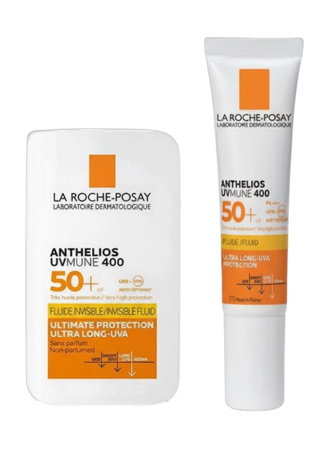 La Roche-Posay Anthelios UVMune 400 Invisible Sunscreen SPF50+ 50ml & La Roche-Posay Anthelios UVMune 400 Invisible Sunscreen SPF50+ 10ml - Image 1