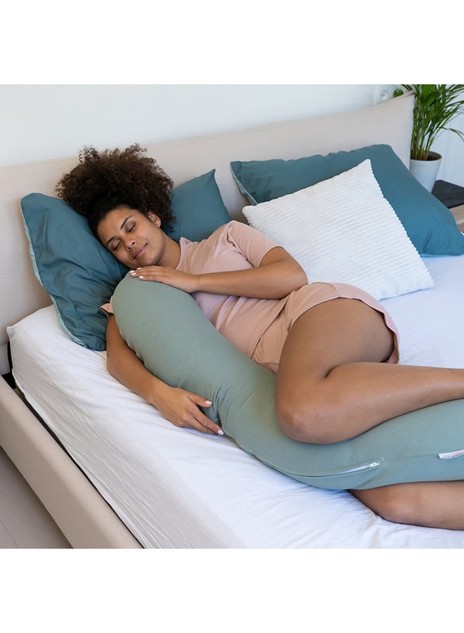 Doomoo Soft And Comfortable Buddy Jersey Green Baby Support Cushion For Newborns And Toddlers - Image 4