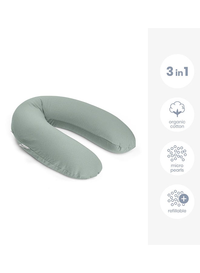 Doomoo Soft And Comfortable Buddy Jersey Green Baby Support Cushion For Newborns And Toddlers - Image 2