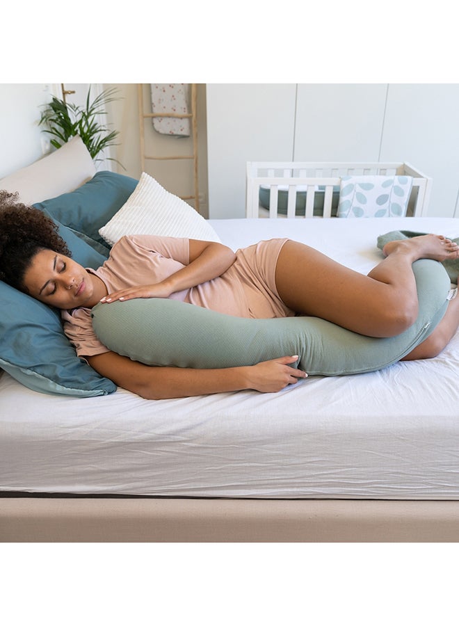 Doomoo Soft And Comfortable Buddy Jersey Green Baby Support Cushion For Newborns And Toddlers - Image 5