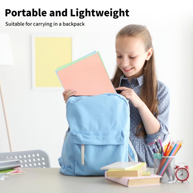 Bluckincle Folders with Pockets, 2 Pocket Plastic Folder with Pockets for School Colored File Folder for Documents Letter Size with Business Card Slot Back to School Office Teacher Supplies(6 Pack Pastel Colors) - Image 5