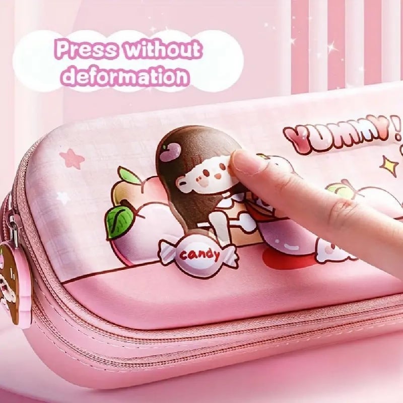 Parshya Pencil Case Double Layer 3D Cute Pencil Pouch Aesthetic Pencil Case for Girls Large Capacity Pen Pencil Pouch Multifunctional Stationery Organizer for School (Double Layer Space Blue) - Image 5