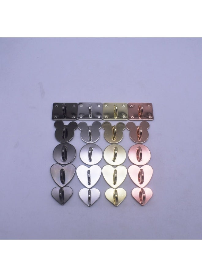 Generic - Korean Style Tassel Metal Hook DIY Jewelry Accessories Round Love Square Buckle Mobile Phone Case Pendant Alloy Material-Specifications Support Image Upload:rose Gold Mickey - Image 1