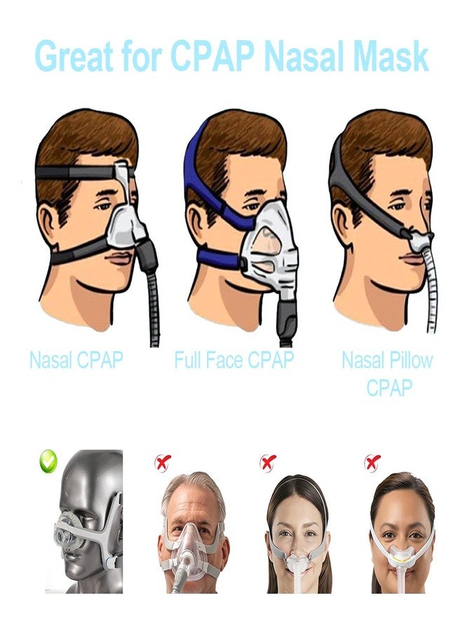 CXWUZH بطانات قناع الأنف لجهاز CPAP من N20، وسائد قناع الأنف لجهاز CPAP ناعمة ورقيقة لتقليل الاحمرار وتهيج الجلد، عبوة من 4 قطع - Image 4