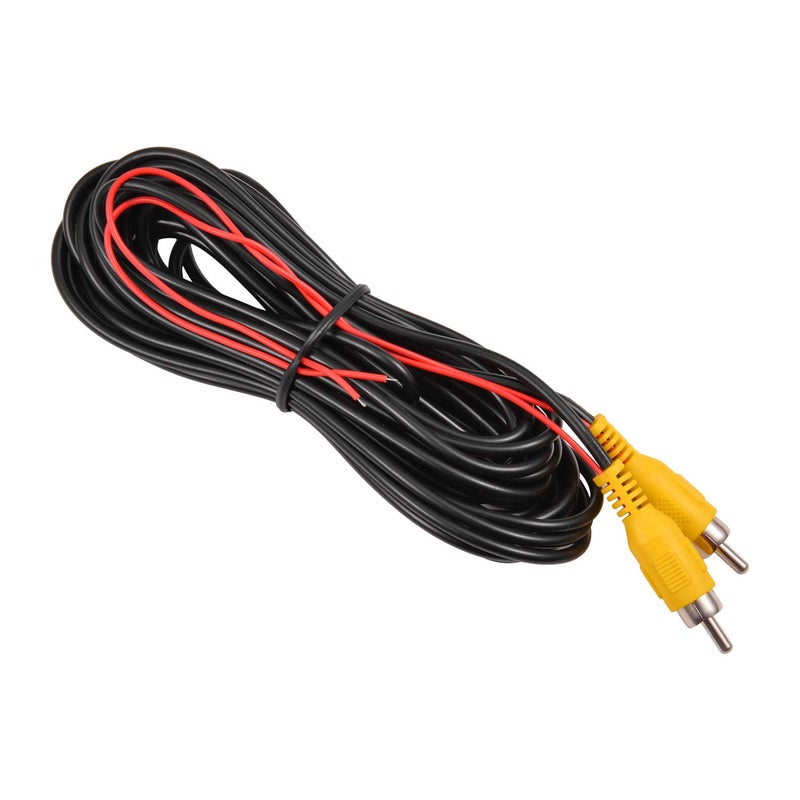DALLUX Backup Camera RCA Video Cable,CAR Reverse Rear View Parking Camera Video Cable with DC Power Cable & RCA Connector, DC Power Adapter, Cable Clip (33FT/10 Meters) - Image 1