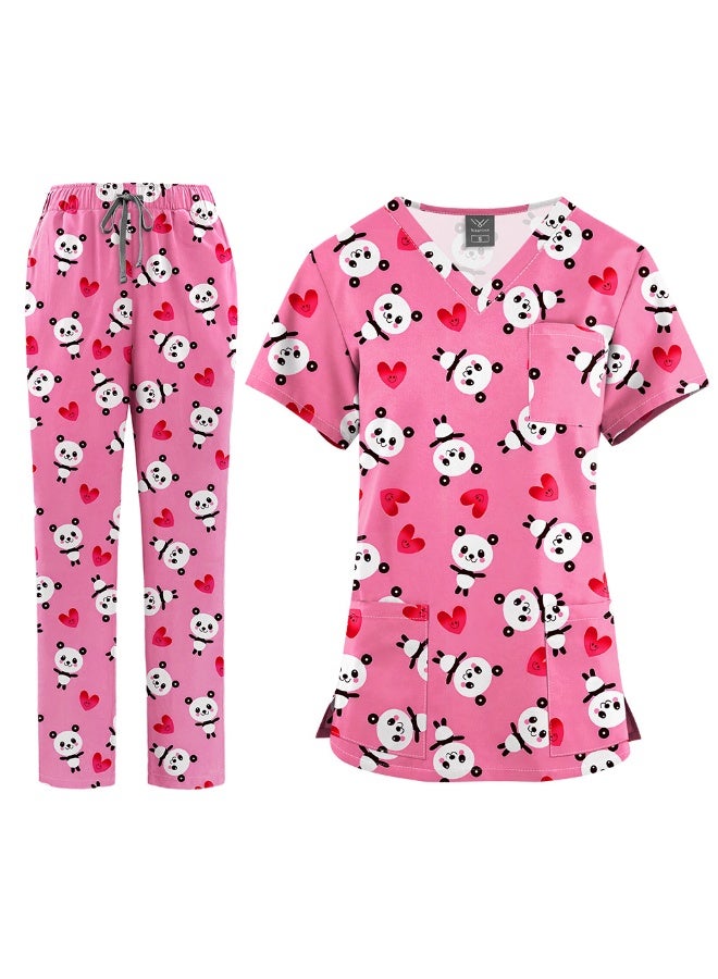 NIBEMINENT Clinical Work Clothes Women Nurse Scrubs Tops Pharmacy Working Pants Medical Doctor Surgical Nursing Uniforms - Image 1