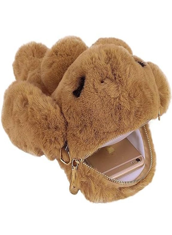Napp Mall Cute Bunny Sling Bag Fluffy Sling Bags For Girls Kids Rabit Shaped bags Crossbody Purse with Shoulder Chain handbags for Children kids rabbit bag plush cute purse best birthday gift for kids - Image 4
