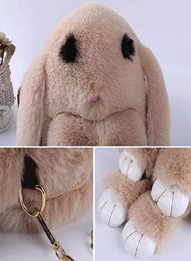 Napp Mall Cute Bunny Sling Bag Fluffy Sling Bags For Girls Kids Rabit Shaped bags Crossbody Purse with Shoulder Chain handbags for Children kids rabbit bag plush cute purse best birthday gift for kids - Image 5