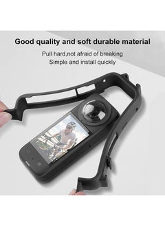 HY Plastic Protective Frame for Insta360 X3, Anti-wear Cover Case with Adapter Mount & Screw, Insta360 X3 Accessories(Black)  - Image 4