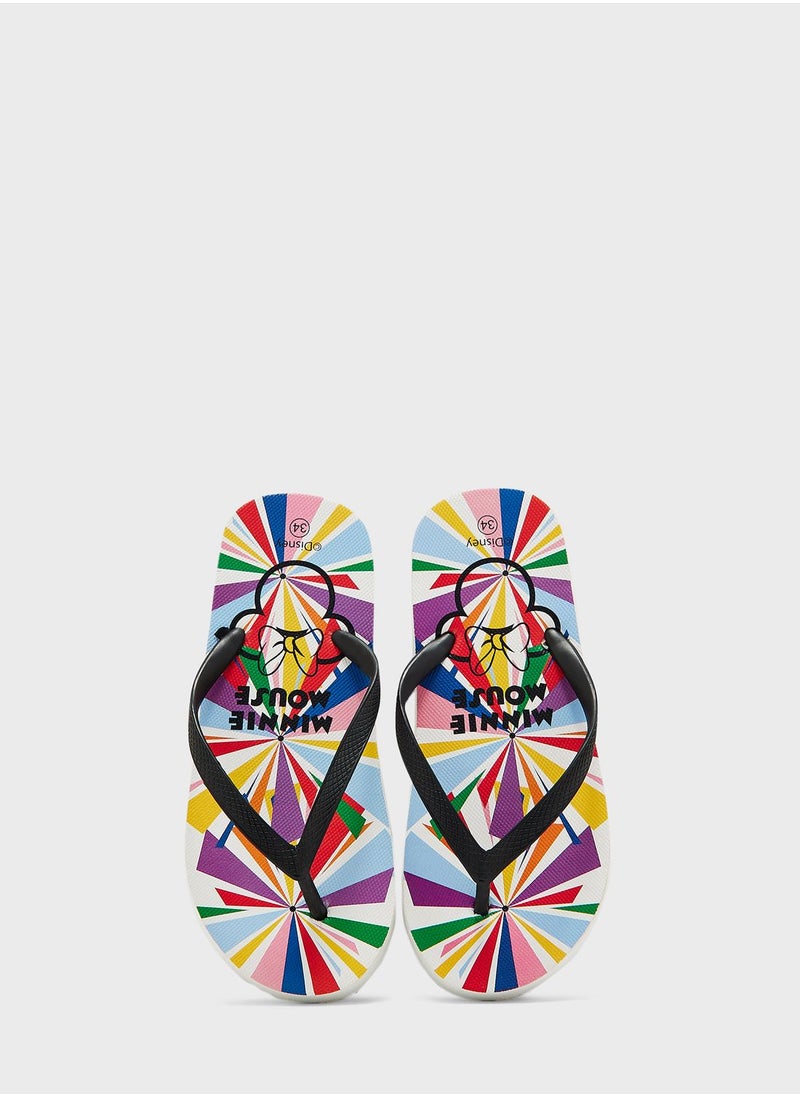 DeFacto - Disney Mickey & Minnie Print Flip Flops - Image 1