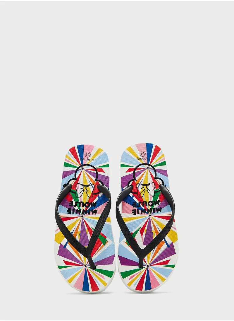 DeFacto Disney Mickey & Minnie Print Flip Flops