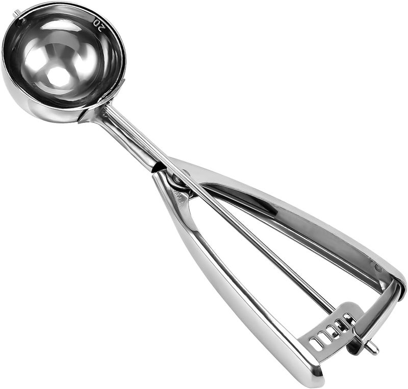 Saebye Large Cookie Scoop. 3 Tbsp Cookie Scoops for Baking, Cookie Dough Scoop, Cupcake Scoops, 2 3/32 inches / 53 mm Ball, 18/8 Stainless Steel, Secondary Polishing - Image 1