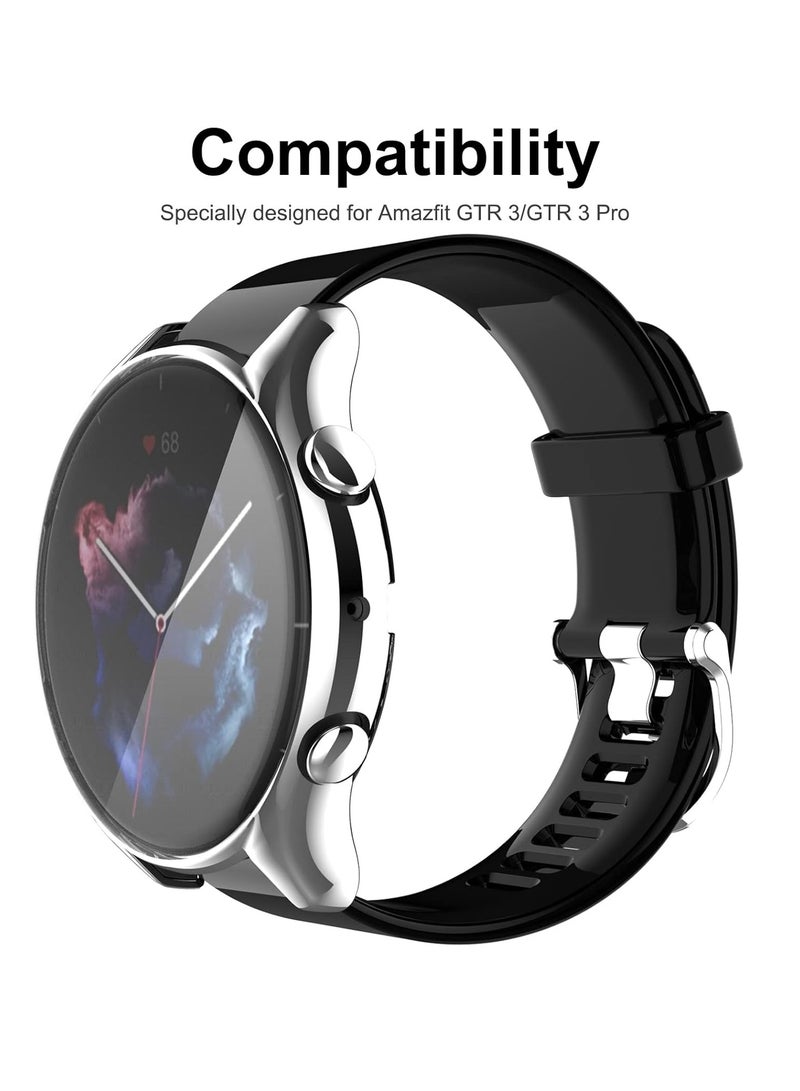 Screen Protector Case Compatible with Amazfit GTR 3 / GTR 3 Pro, Soft TPU Shockproof Protective Cover (Clear) - Image 2
