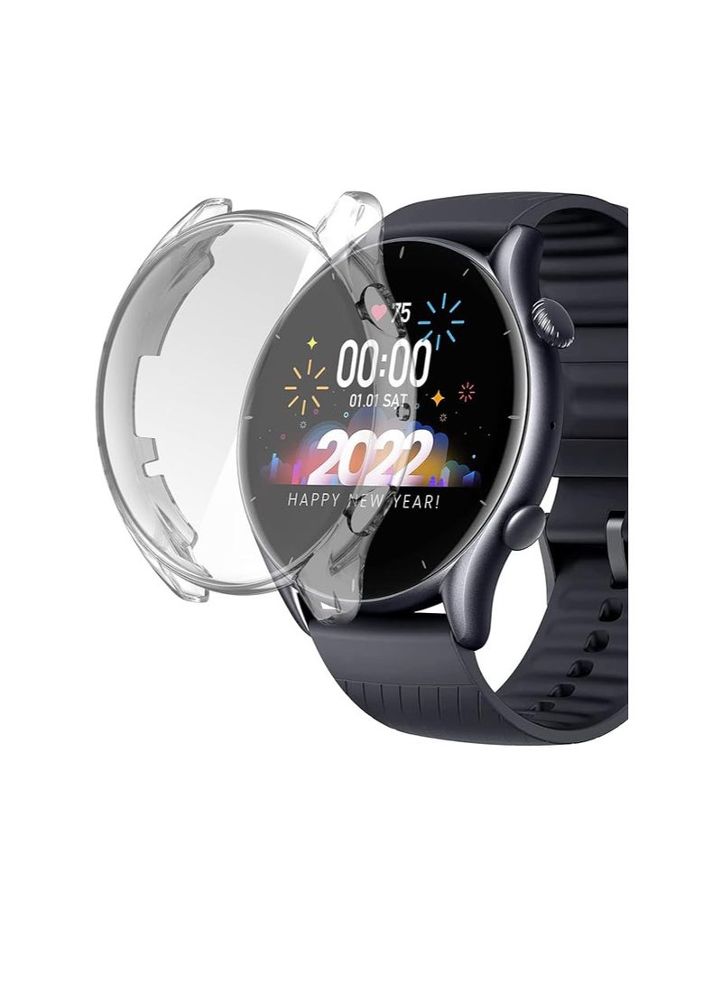 Screen Protector Case Compatible with Amazfit GTR 3 / GTR 3 Pro, Soft TPU Shockproof Protective Cover (Clear) - Image 1