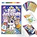 3 otters Foil Art for Kids Astronaut MessFree Painting Craft Kit 2 in 1 Travel Spiral Coloring Book Creative Toys for Boys Outer Space Party Favor Birthday DIY Gift - Image 2