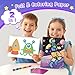 3 otters Foil Art for Kids Astronaut MessFree Painting Craft Kit 2 in 1 Travel Spiral Coloring Book Creative Toys for Boys Outer Space Party Favor Birthday DIY Gift - Image 4