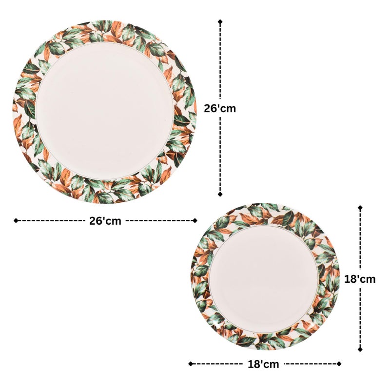 Golden Fish 24-Piece Melamine Dinner Set - Durable, Stylish, BPA-Free Tableware, Perfect for Everyday Meals, Parties (NDS-3) - Image 4