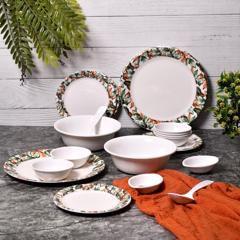 Golden Fish 24-Piece Melamine Dinner Set - Durable, Stylish, BPA-Free Tableware, Perfect for Everyday Meals, Parties (NDS-3) - Image 1