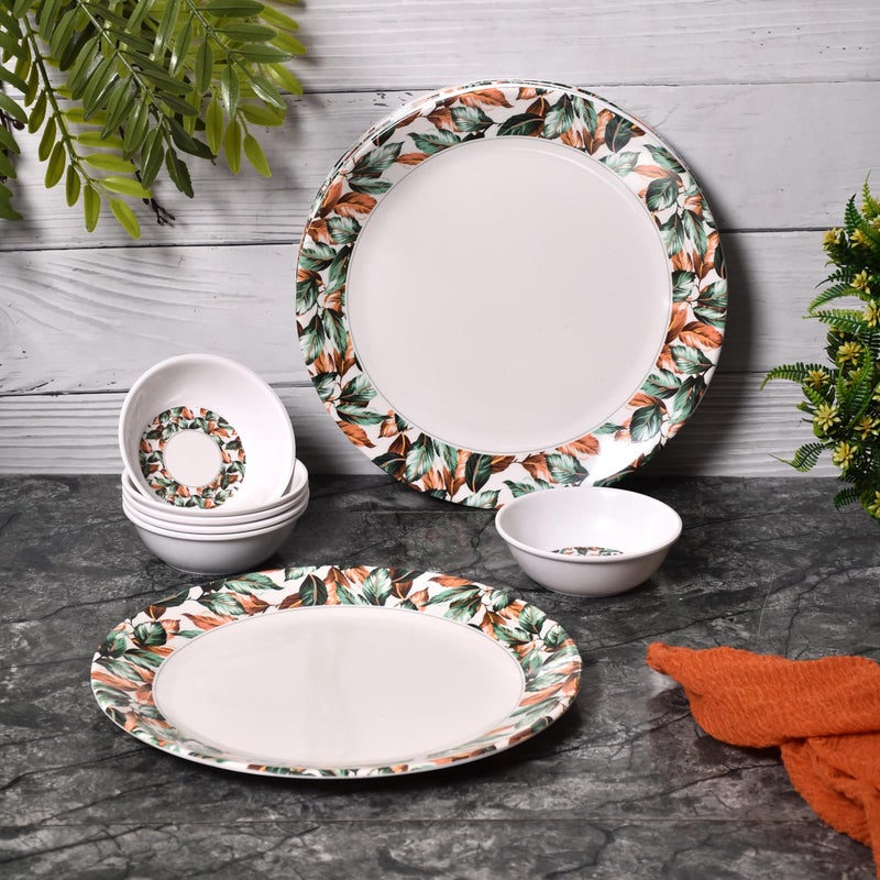 Golden Fish 24-Piece Melamine Dinner Set - Durable, Stylish, BPA-Free Tableware, Perfect for Everyday Meals, Parties (NDS-3) - Image 3