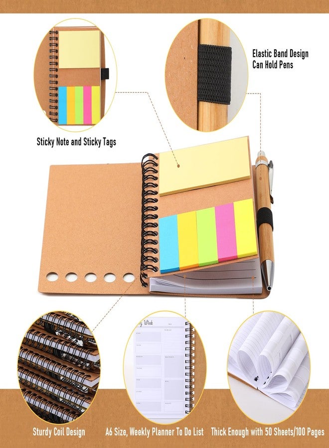 Moinchore Appreciation Notebook Gifts College Graduation Thank You Gifts Inspirational Spiral Weekly Planner Notepad with Bamboo Pens for Student Teacher Nurse Volunteer Employees (Be Proud, 20) - Image 3