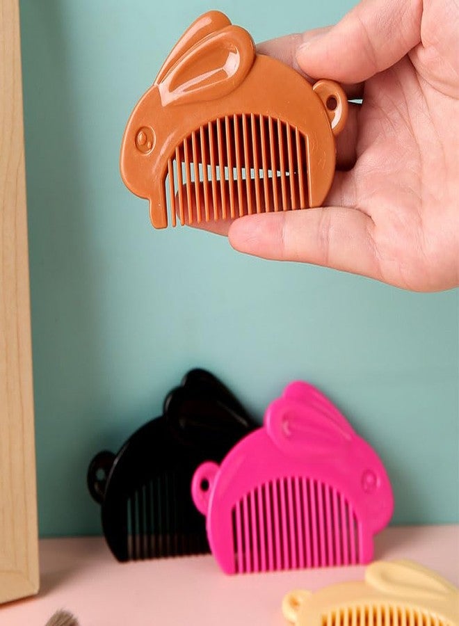 Ximimark 4 pc Solid Color Lovely Rabbit Shaped Comb Portable Hair Comb Easy To Carry Easter Bunny Hair Styling Tool For All Type Of Hair - Image 5