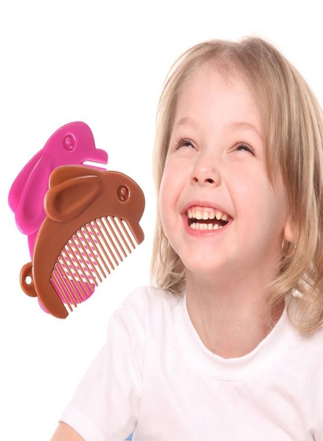 Ximimark 4 pc Solid Color Lovely Rabbit Shaped Comb Portable Hair Comb Easy To Carry Easter Bunny Hair Styling Tool For All Type Of Hair - Image 3
