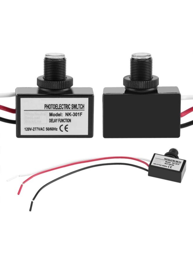 silvercnc - Photoelectric Sensor Switch, 120V-277VAC Light Sensor Control Photocell Light Sensor Switch Automatic On/Off Photoelectric Switch for Lighting Fixtures - Image 1