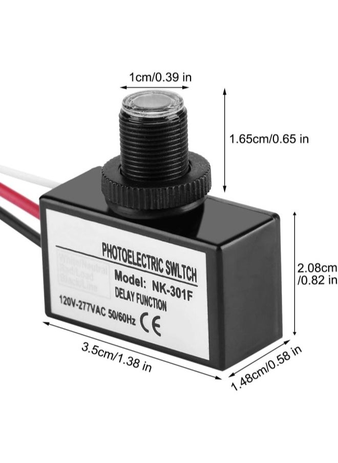 silvercnc - Photoelectric Sensor Switch, 120V-277VAC Light Sensor Control Photocell Light Sensor Switch Automatic On/Off Photoelectric Switch for Lighting Fixtures - Image 1
