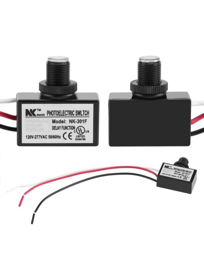 silvercnc - Photoelectric Sensor Switch, 120V-277VAC Light Sensor Control Photocell Light Sensor Switch Automatic On/Off Photoelectric Switch for Lighting Fixtures - Image 1