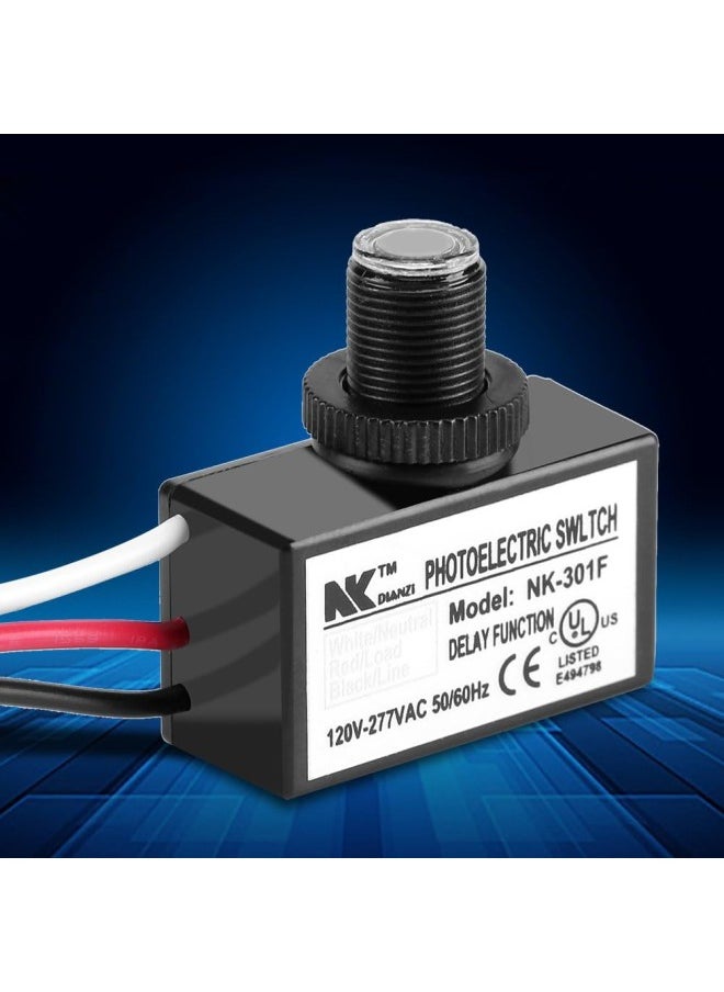 silvercnc - Photoelectric Sensor Switch, 120V-277VAC Light Sensor Control Photocell Light Sensor Switch Automatic On/Off Photoelectric Switch for Lighting Fixtures - Image 1