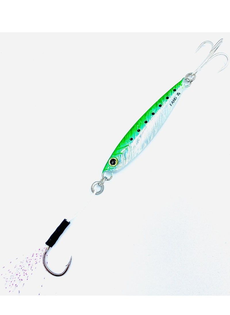 oakura Green Sardines Jig 30G, Extra Sharp Bkk Hook, 10 Mesmerizing Colors - Lightweight Gear For Epic Fishing Adventures  - Image 1