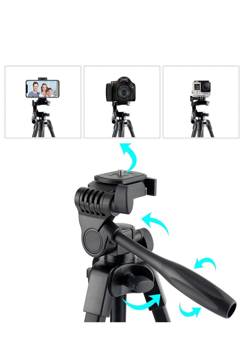 Flexible Tripod, Eocean 136cm Extendable Phone Tripod Stand with Carry Bag,Cell Phone Tripod with Wireless Remote,Universal Tripod for Video Selfie,iPhone Tripod Stand Travel Camera Tripod  - Image 5